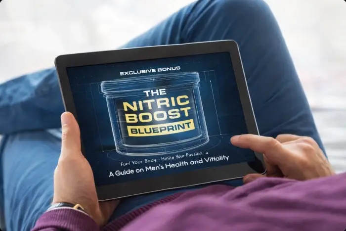 Free digital bonus guide included with natural nitric oxide supplement to support energy, stamina, and daily male performance optimization